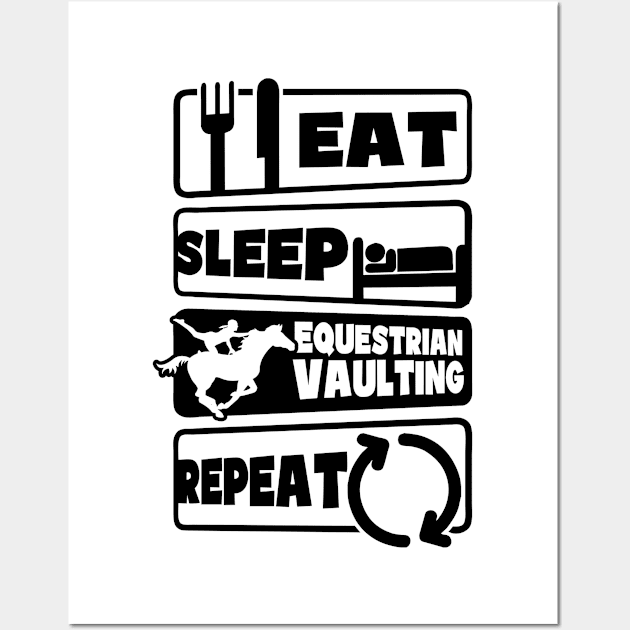 Equestrian Shirt | Eat Sleep Repeat Wall Art by Gawkclothing